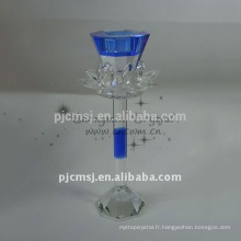 Décoration de porte-bougie en cristal du mariage pour les centres de table